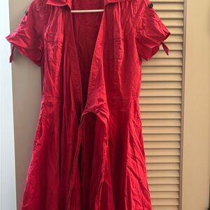 Banana Republic Red Midi Dress